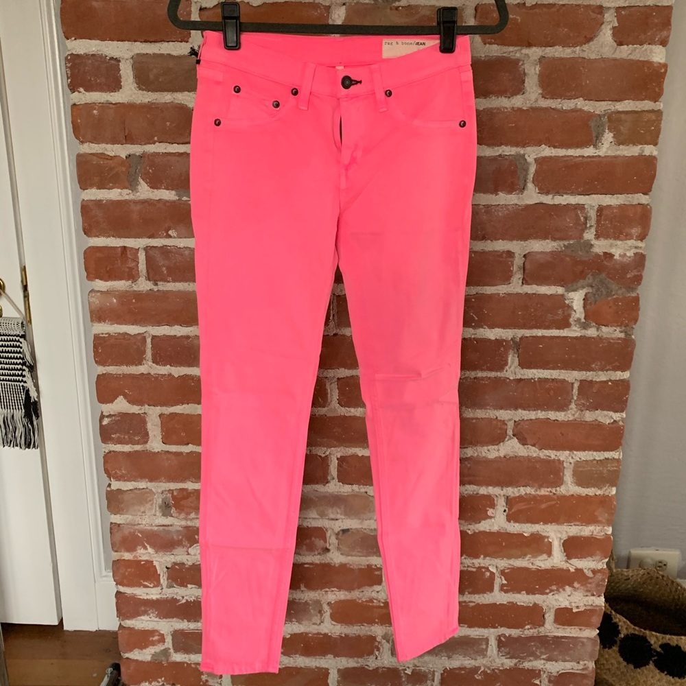 Rag & Bone legging neon hot pink skinny jeans